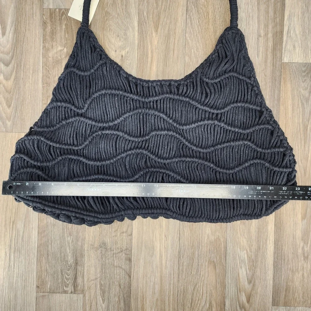 Universal‎ Thread Black Macrame Hobo Bag Purse Shoulder Bag New